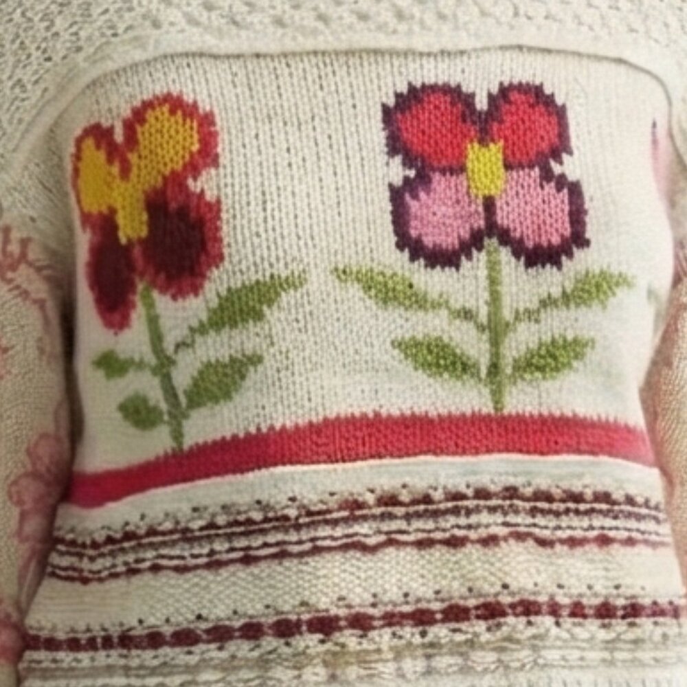 $148 Rosemary Crafty Knit cropped oversize Sweater XS - Picture 6 of 15